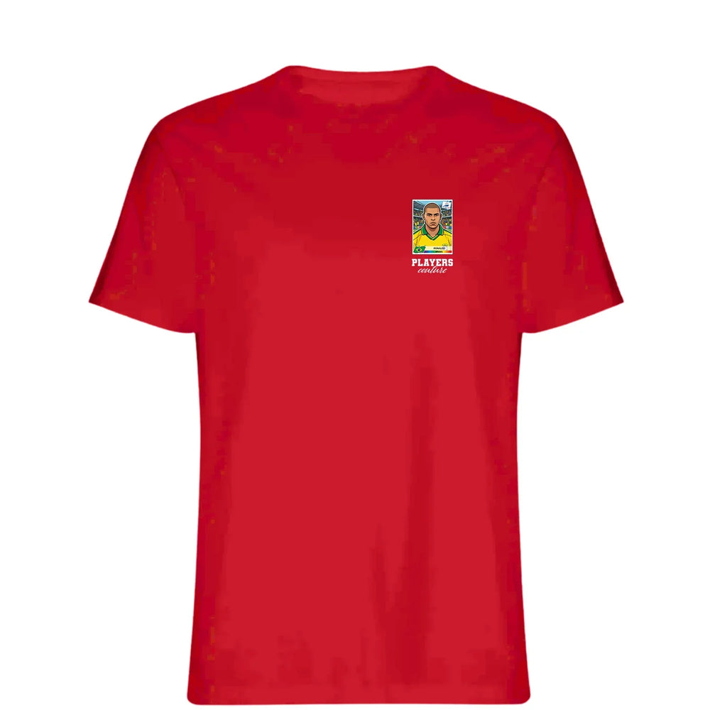 Ronaldo R9 1998 World Cup t-shirt – red men's t-shirt featuring the Ronaldo R9 1998 World Cup Players Couture logo