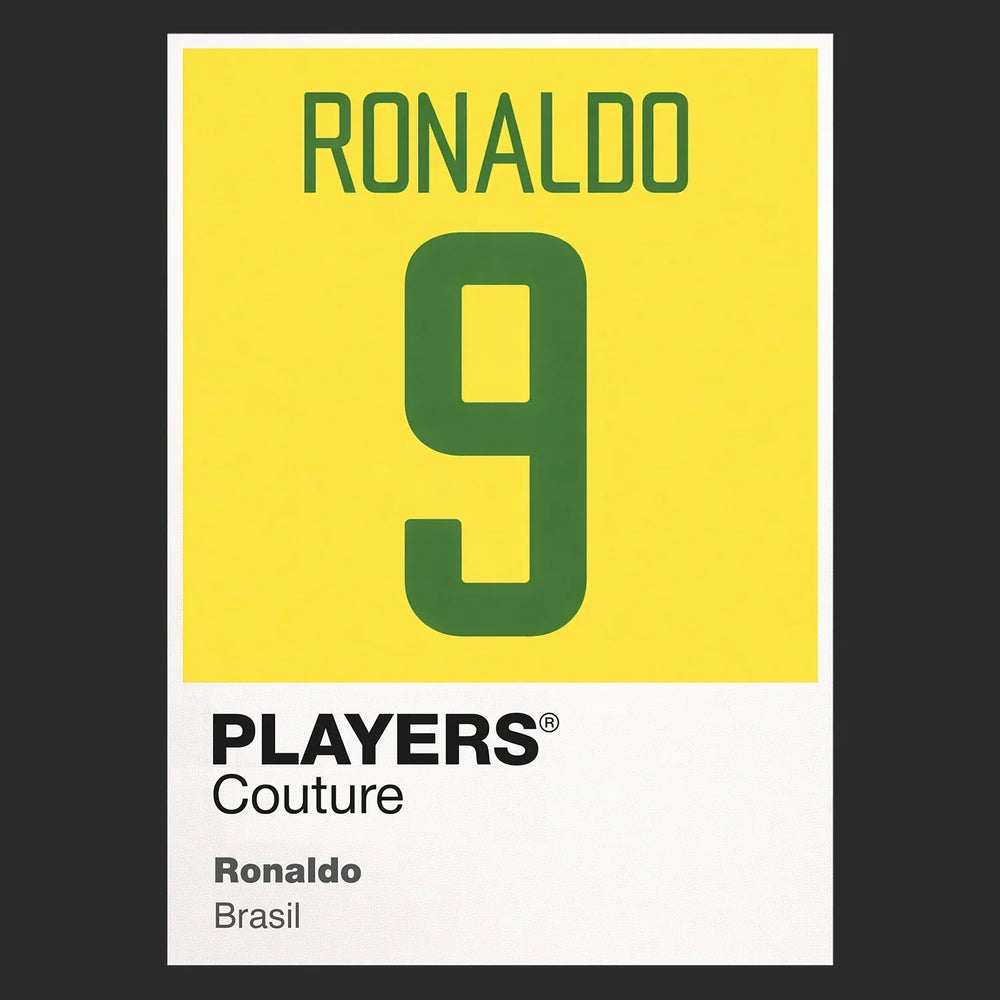 Ronaldo 9 Brazil Football Shirt Frame Men's Hoodie – black close-up detail shot of the Ronaldo 9 Brazil Football Players