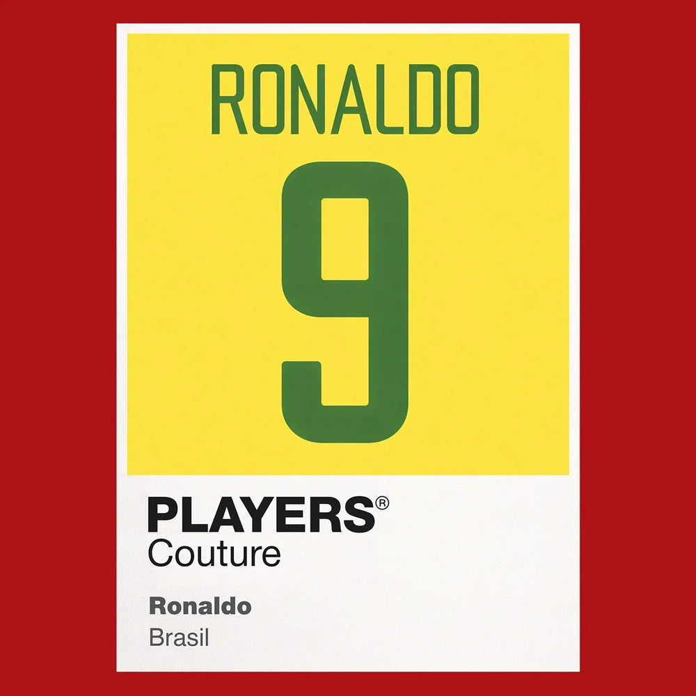 Ronaldo 9 Brazil Football Shirt Frame Men's Hoodie – red close-up detail shot of the Ronaldo 9 Brazil Football Players