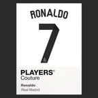 Ronaldo 7 Real Madrid Football Shirt Frame Men's Hoodie – black close-up detail shot of the Ronaldo 7 Real Madrid Football