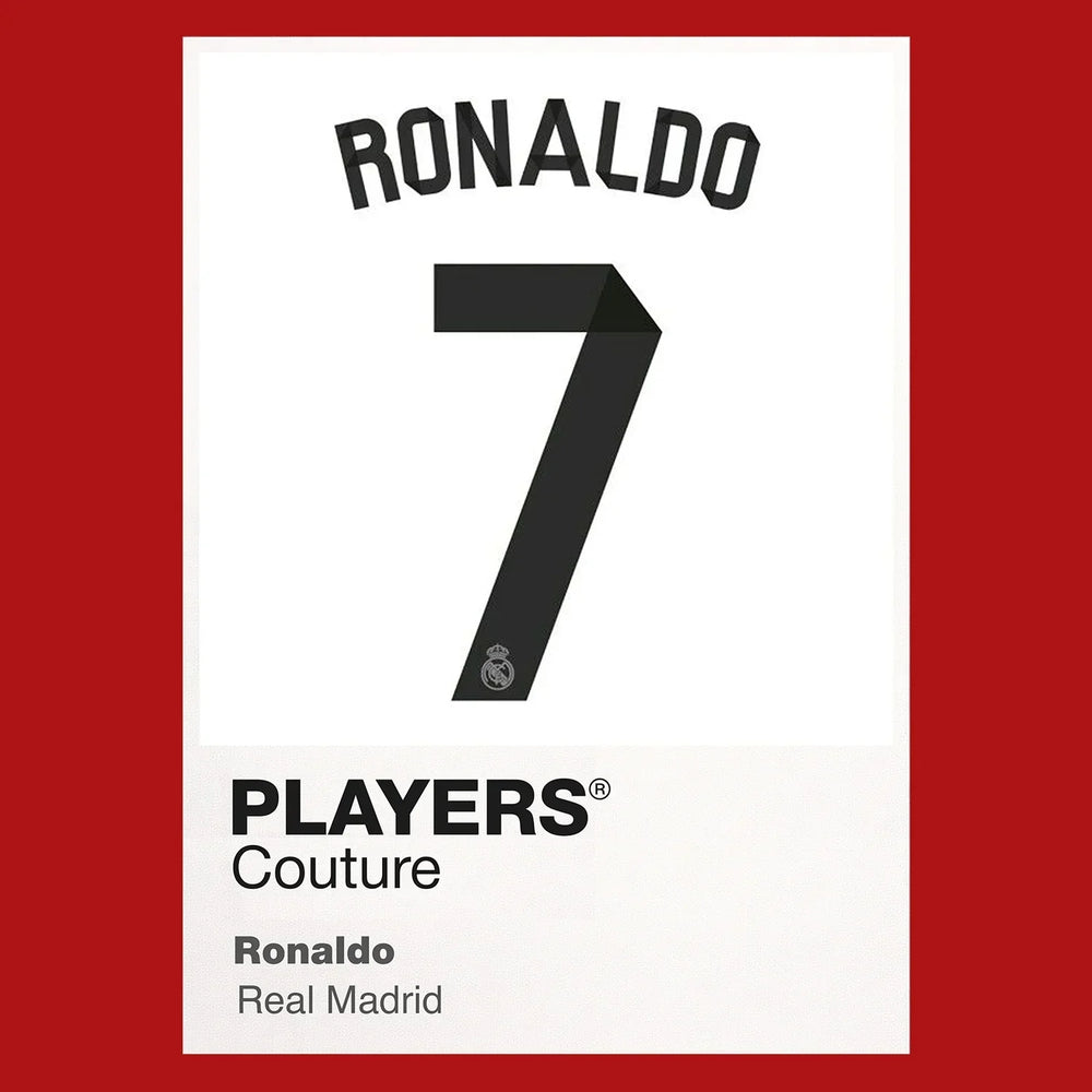 Ronaldo 7 Real Madrid Football Shirt Frame Men's Hoodie – red close-up detail shot of the Ronaldo 7 Real Madrid Football