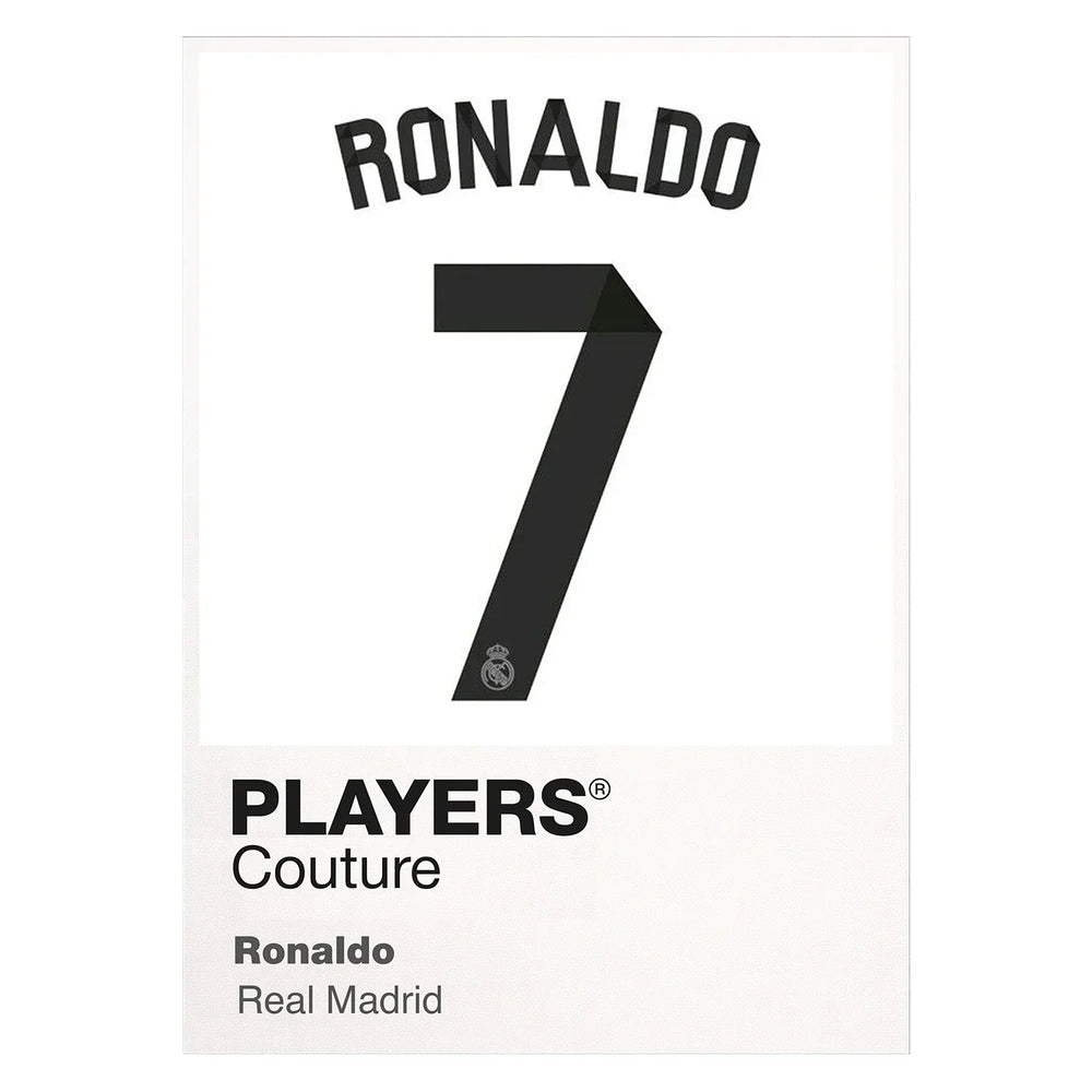 Ronaldo 7 Real Madrid Football Shirt Frame Men's Hoodie – white close-up detail shot of the Ronaldo 7 Real Madrid Football