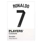 Ronaldo 7 Real Madrid Football Shirt Frame Men's Hoodie – white close-up detail shot of the Ronaldo 7 Real Madrid Football