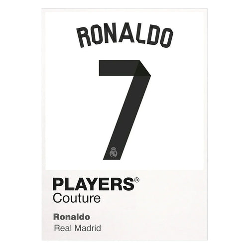 Ronaldo 7 Real Madrid Football Shirt Frame Men's Hoodie – white close-up detail shot of the Ronaldo 7 Real Madrid Football