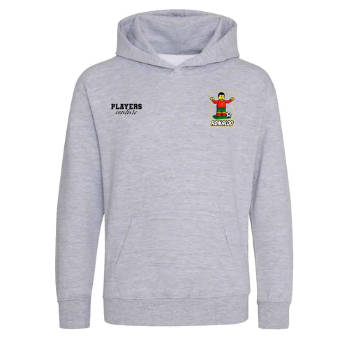 Ronaldo Toy hoodie – grey kids' hoodie featuring the Ronaldo Toy Players Couture logo