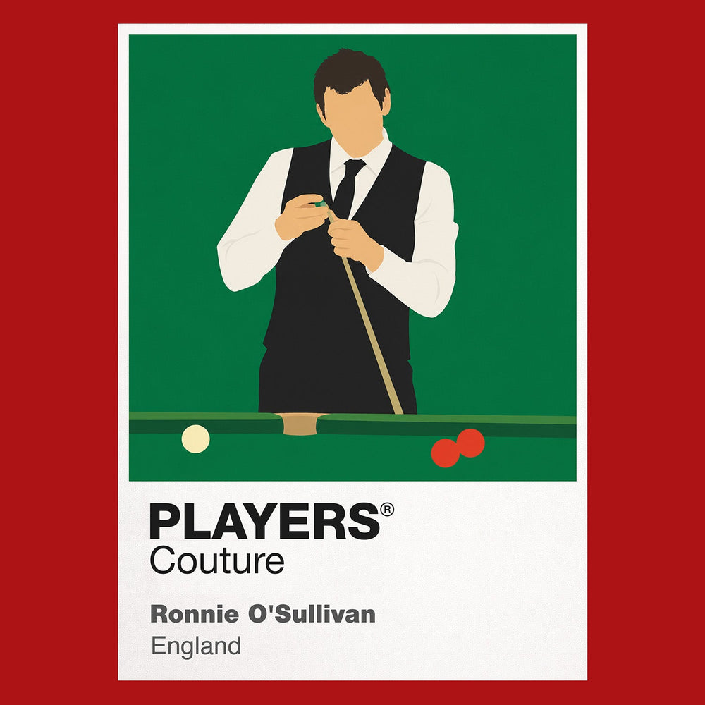 Ronnie O'Sullivan Snooker Icon Frame Kids T-Shirt - Red artwork close-up