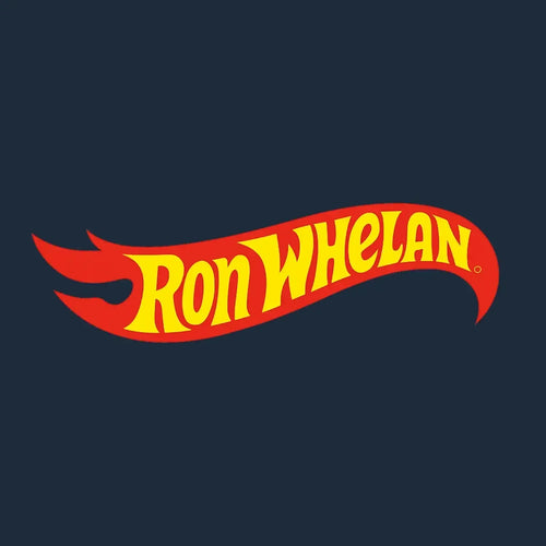 Ronnie Whelan Logo Men's Hoodie – navy close-up detail shot of the Ronnie Whelan Players Couture logo design