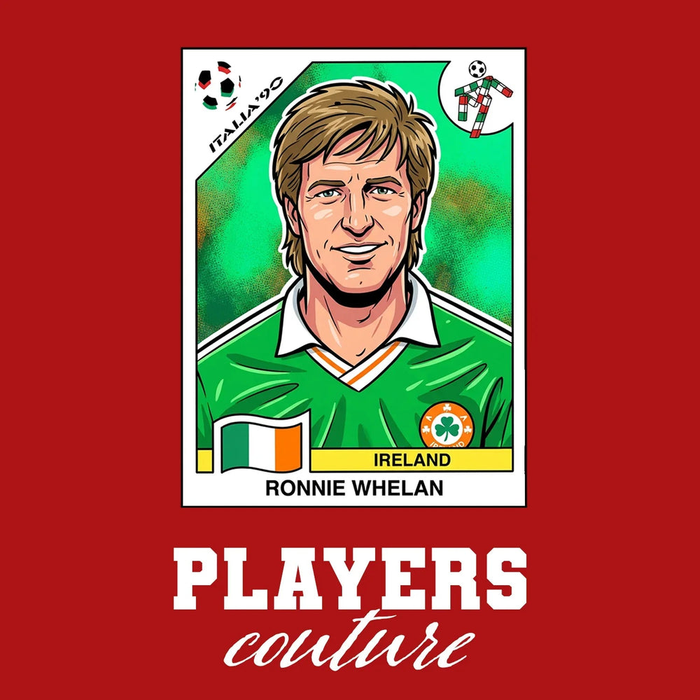 Ronnie Whelan World Cup Sticker Men's Hoodie – ronnie whelan red Players Couture design