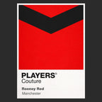 Manchester Rooney Red Classic Football Shirt Colours Frame Men's T-Shirt – red close-up detail shot of the Manchester Rooney