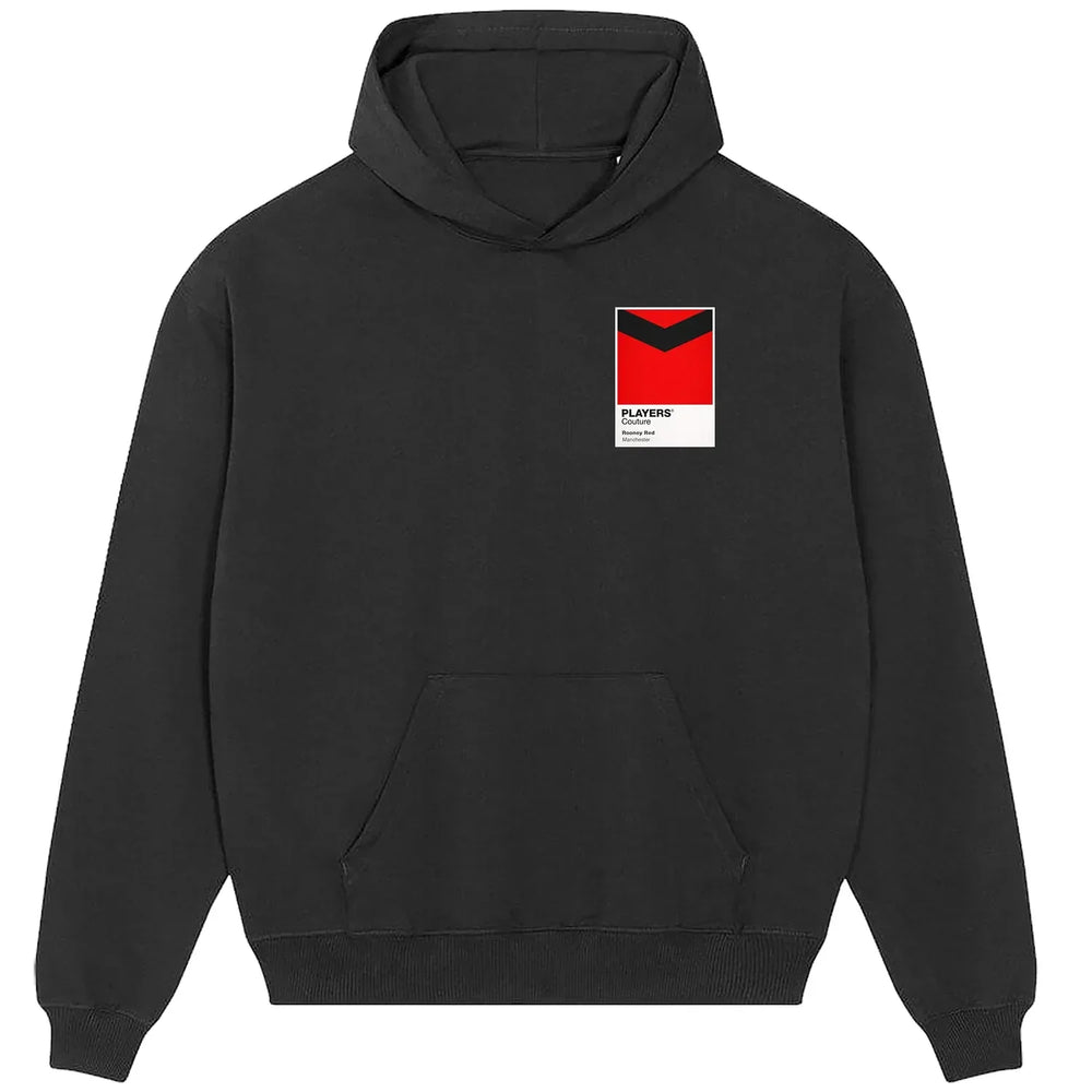 Rooney Red hoodie – red men's hoodie featuring the Rooney Red Players Couture logo