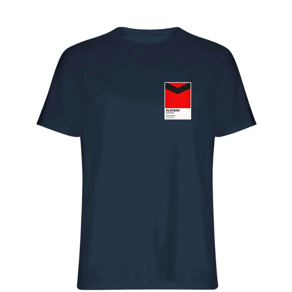 Manchester Rooney Red t-shirt – red men's t-shirt featuring the Manchester Rooney Red Players Couture logo