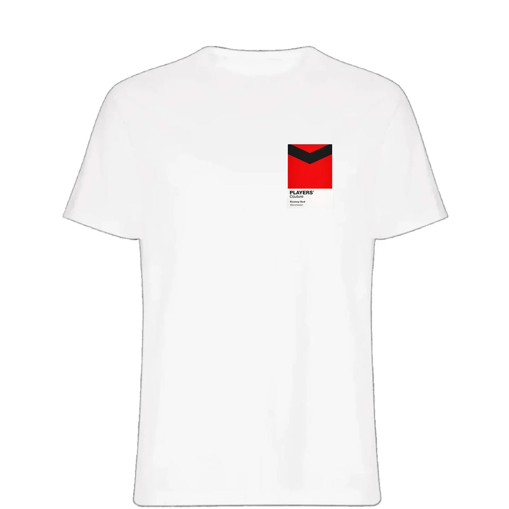 Manchester Rooney Red t-shirt – red men's t-shirt featuring the Manchester Rooney Red Players Couture logo