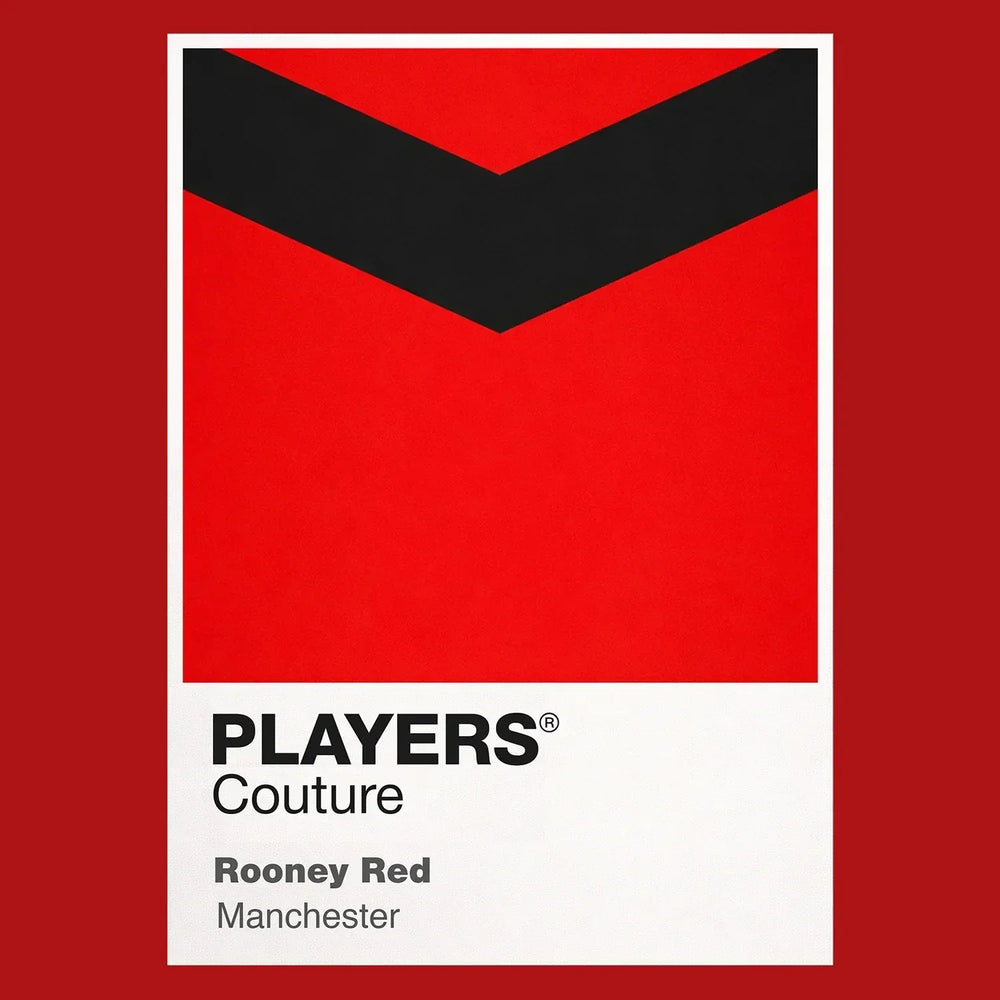 Manchester Rooney Red Classic Football Shirt Colours Frame Men's T-Shirt – red close-up detail shot of the Manchester Rooney