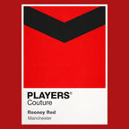 Manchester Rooney Red Classic Football Shirt Colours Frame Men's T-Shirt – red close-up detail shot of the Manchester Rooney