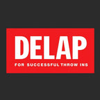 Rory Delap Logo Men's Hoodie – black close-up detail shot of the Rory Delap Players Couture logo design