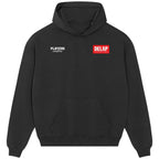 Rory Delap hoodie – black men's hoodie featuring the Rory Delap Players Couture logo