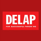 Rory Delap Logo Men's Hoodie – red close-up detail shot of the Rory Delap Players Couture logo design