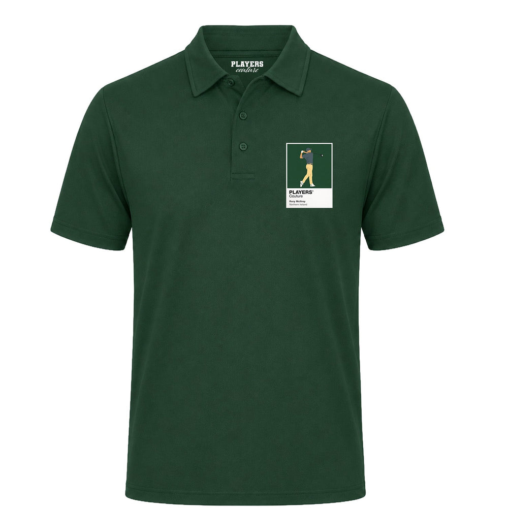 Rory McIlroy Golf Icon Frame Men's Polo Shirt - Bottle Green