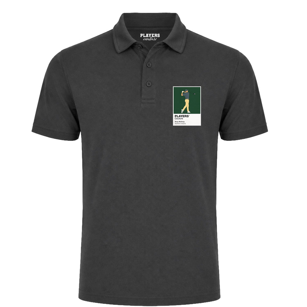 Rory McIlroy Golf Icon Frame Men's Polo Shirt - Gray