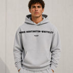 Rosie Huntington-Whiteley name-print hoodie - grey