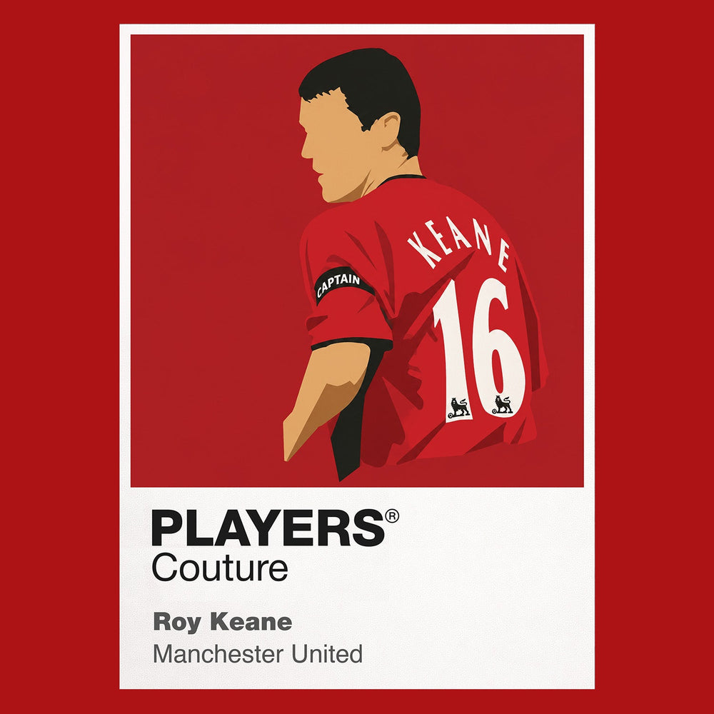 Roy Keane Manchester United Icon Frame Men's Hoodie — Red Artwork