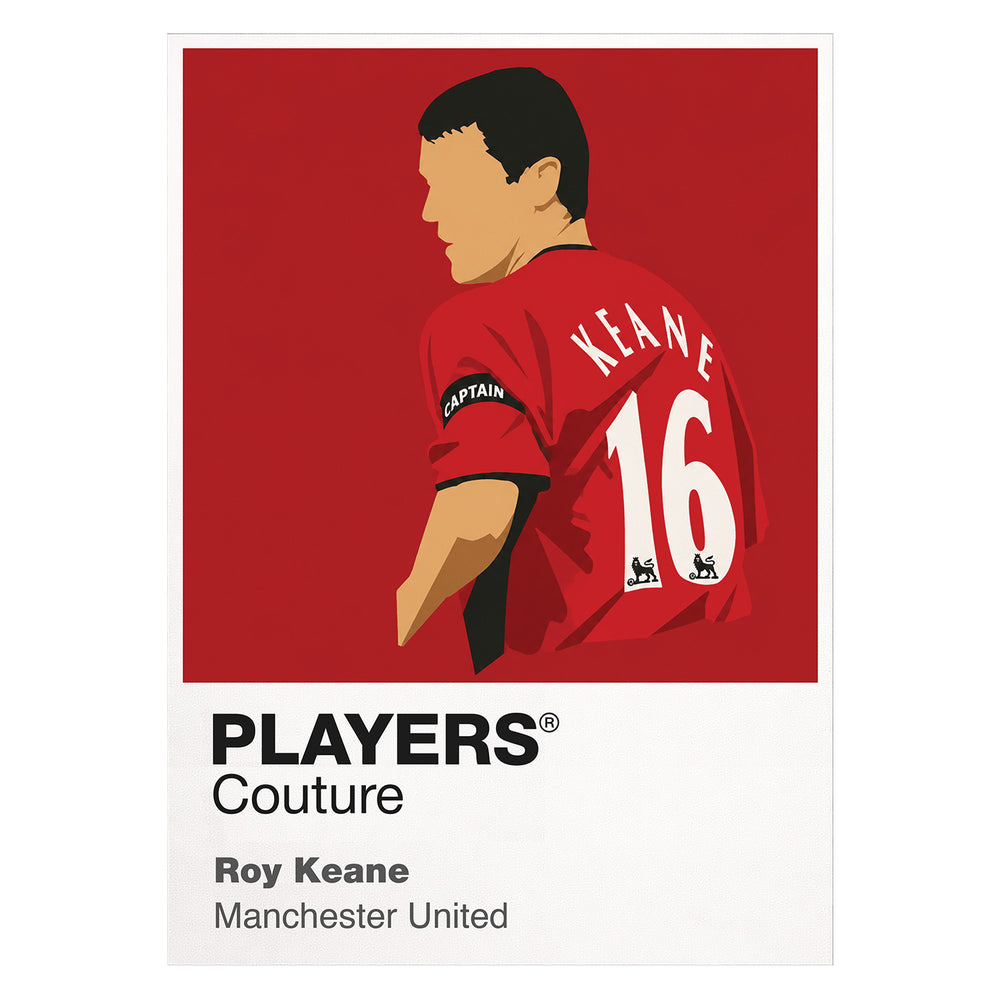 Roy Keane Manchester United Icon Frame — White
