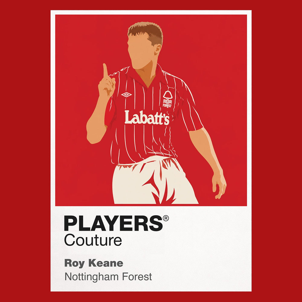 Roy Keane Nottingham Forest Icon Frame Men's Hoodie — Red Artwork