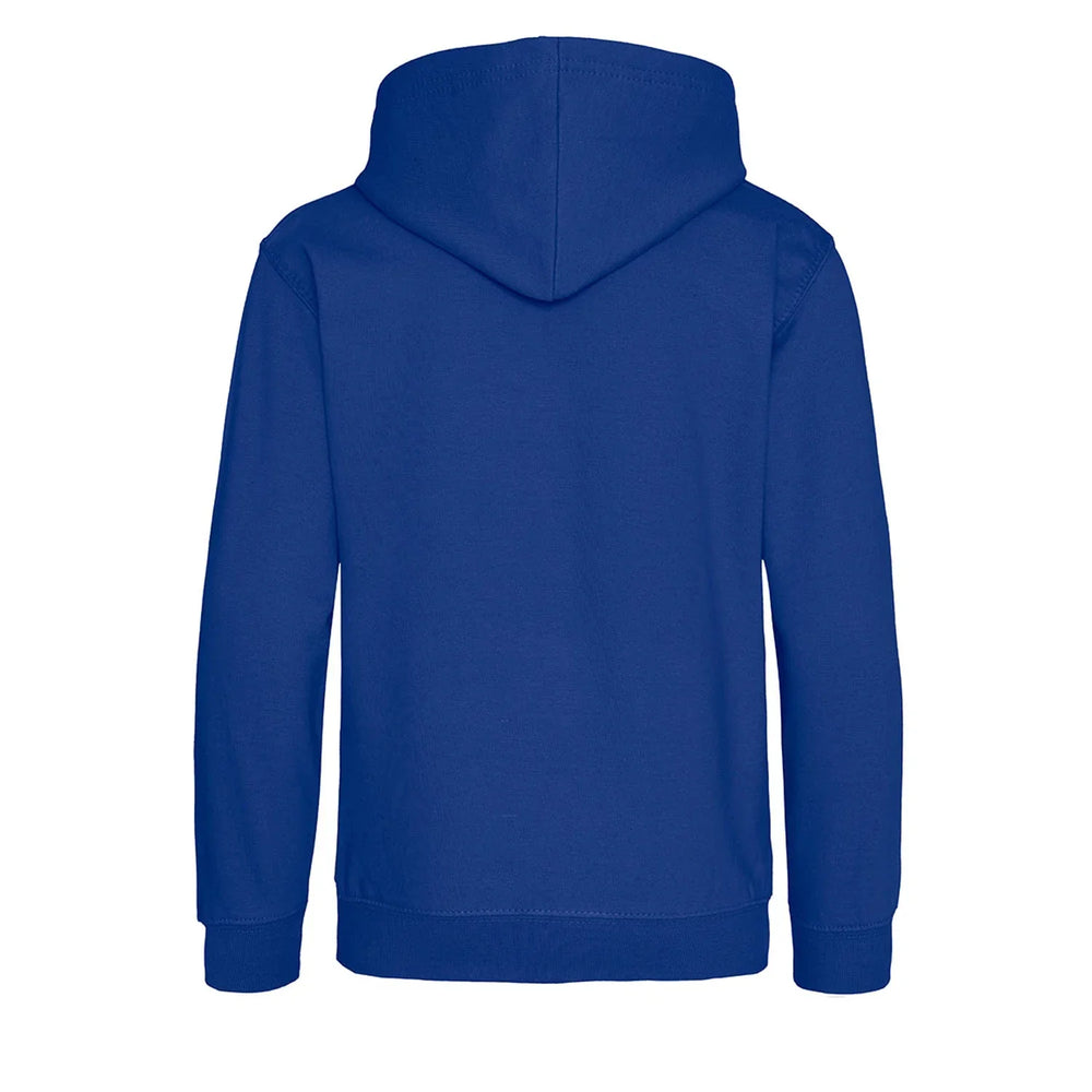 Essentials Collection hoodie – blue kids' hoodie with white Essentials Collection letters and Players Couture logo on the