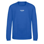 Essentials Collection hoodie – blue kids' hoodie with white Essentials Collection letters and Players Couture logo on the