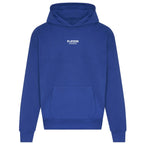 Essentials Collection hoodie – blue men's hoodie with white Essentials Collection letters and Players Couture logo on the