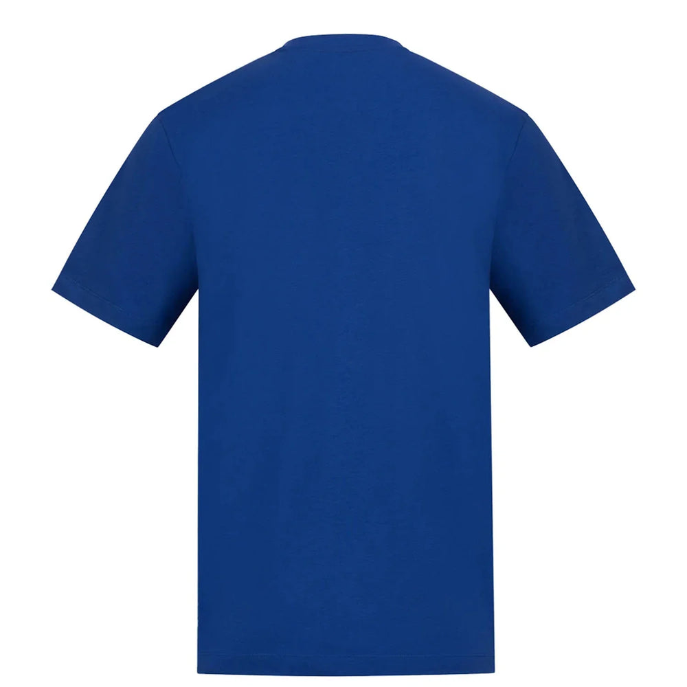Essentials Collection t-shirt – blue men's t-shirt with white Essentials Collection letters and Players Couture logo on the
