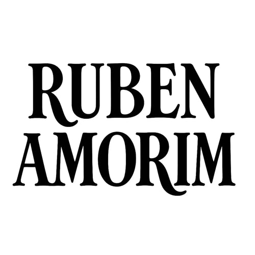 Ruben Amorim Logo Men's Hoodie – white close-up detail shot of the Ruben Amorim Players Couture logo design