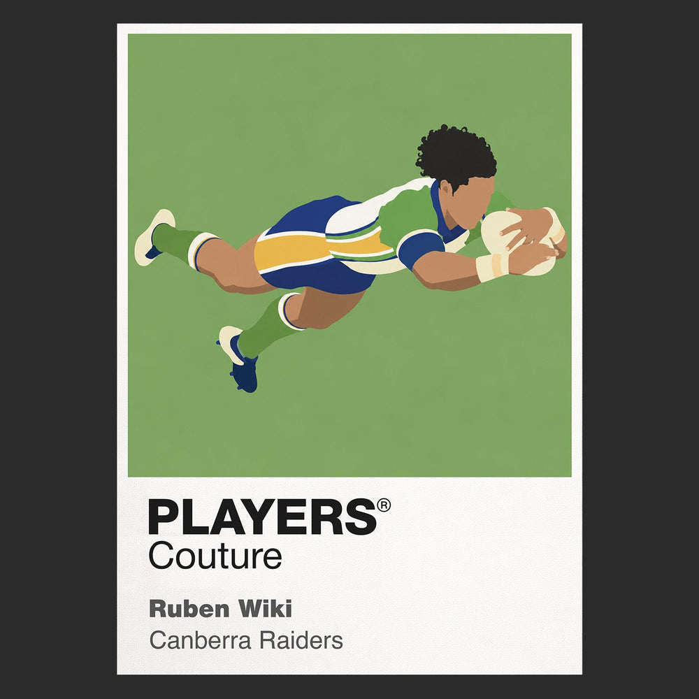 Ruben Wiki Canberra Raiders rugby league T-shirt black