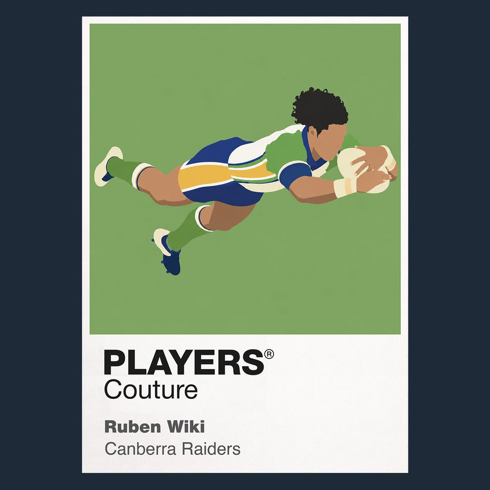 Ruben Wiki Canberra Raiders rugby league T-shirt navy
