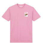 Ruby Walsh horse racing T-shirt – mens pink tshirt view