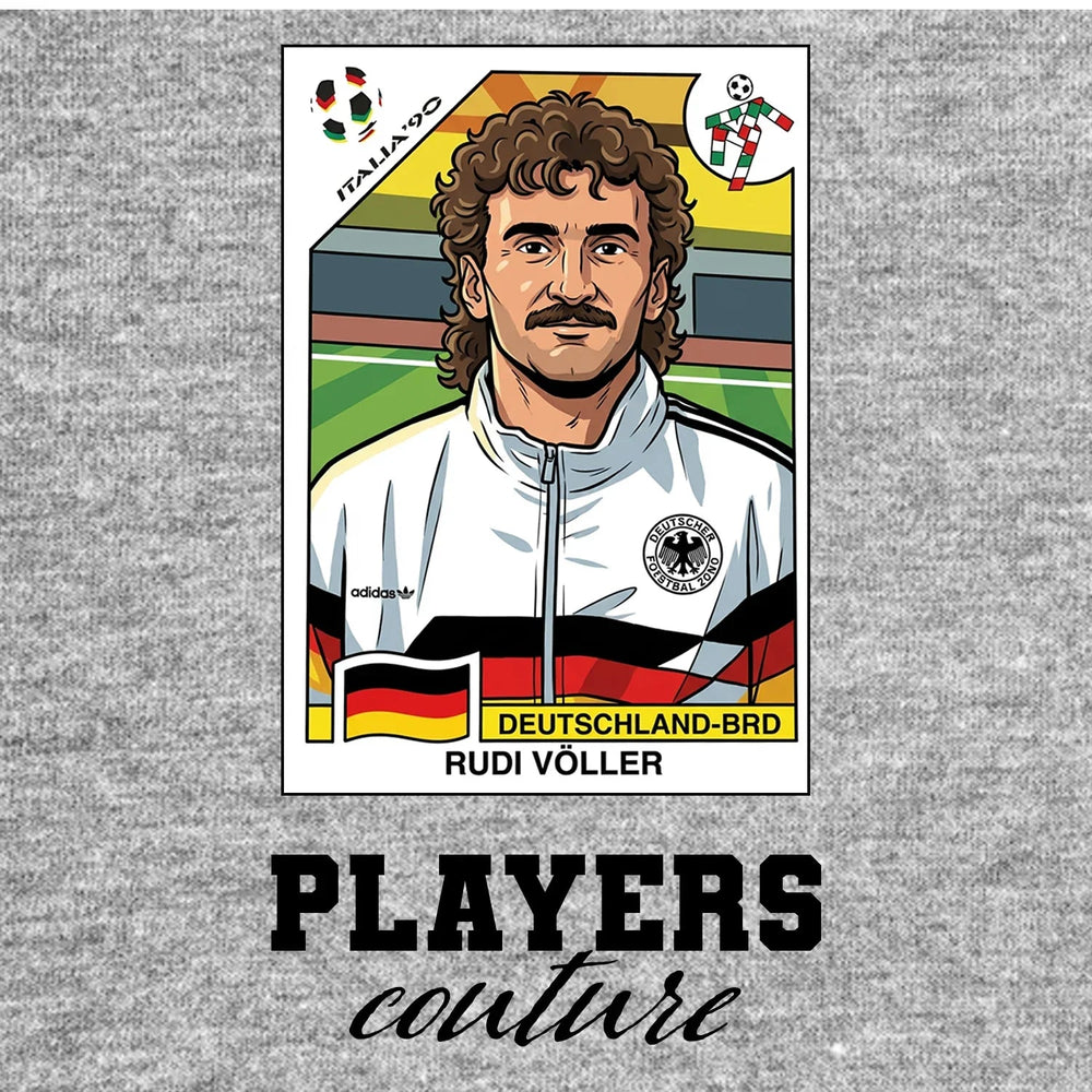Rudi Voller World Cup Sticker Kids T-Shirt – rudi voller grey Players Couture design