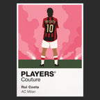 Rui Costa AC Milan black Icon Frame artwork detail
