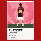 Rui Costa AC Milan red Icon Frame artwork detail