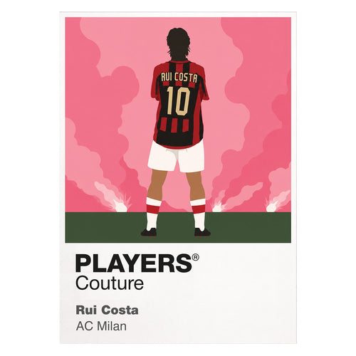 Rui Costa AC Milan white Icon Frame artwork detail