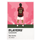 Rui Costa AC Milan white Icon Frame artwork detail