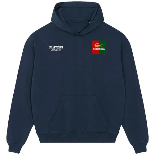 Rui Costa hoodie – navy men's hoodie featuring the Rui Costa Players Couture logo