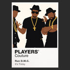 Run-DMC Run-DMC's hats, leather, Adidas trainers and foundational three-person stance Icon Frame artwork in black
