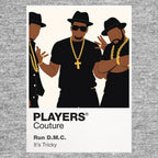 Run-DMC Run-DMC's hats, leather, Adidas trainers and foundational three-person stance Icon Frame artwork in grey