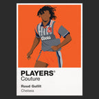 Ruud Gullit Chelsea away Icon Frame artwork in black