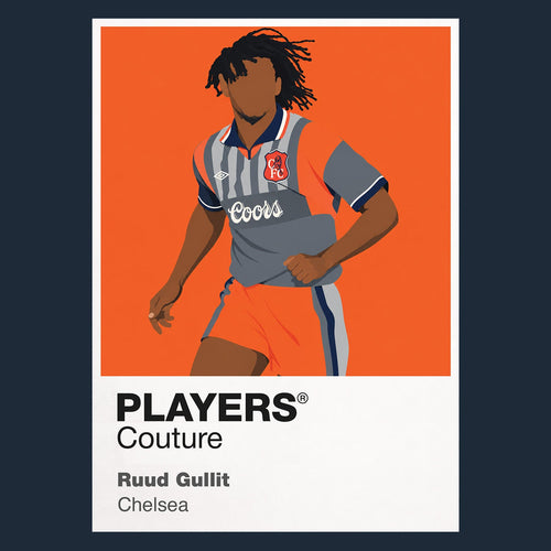 Ruud Gullit Chelsea away Icon Frame artwork in navy