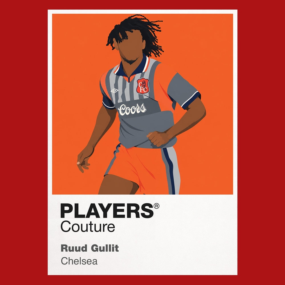 Ruud Gullit Chelsea away Icon Frame artwork in red