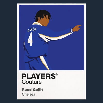 Ruud Gullit Chelsea Icon Frame Men's Hoodie — Navy Artwork