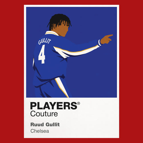 Ruud Gullit Chelsea Icon Frame Men's Hoodie — Red Artwork