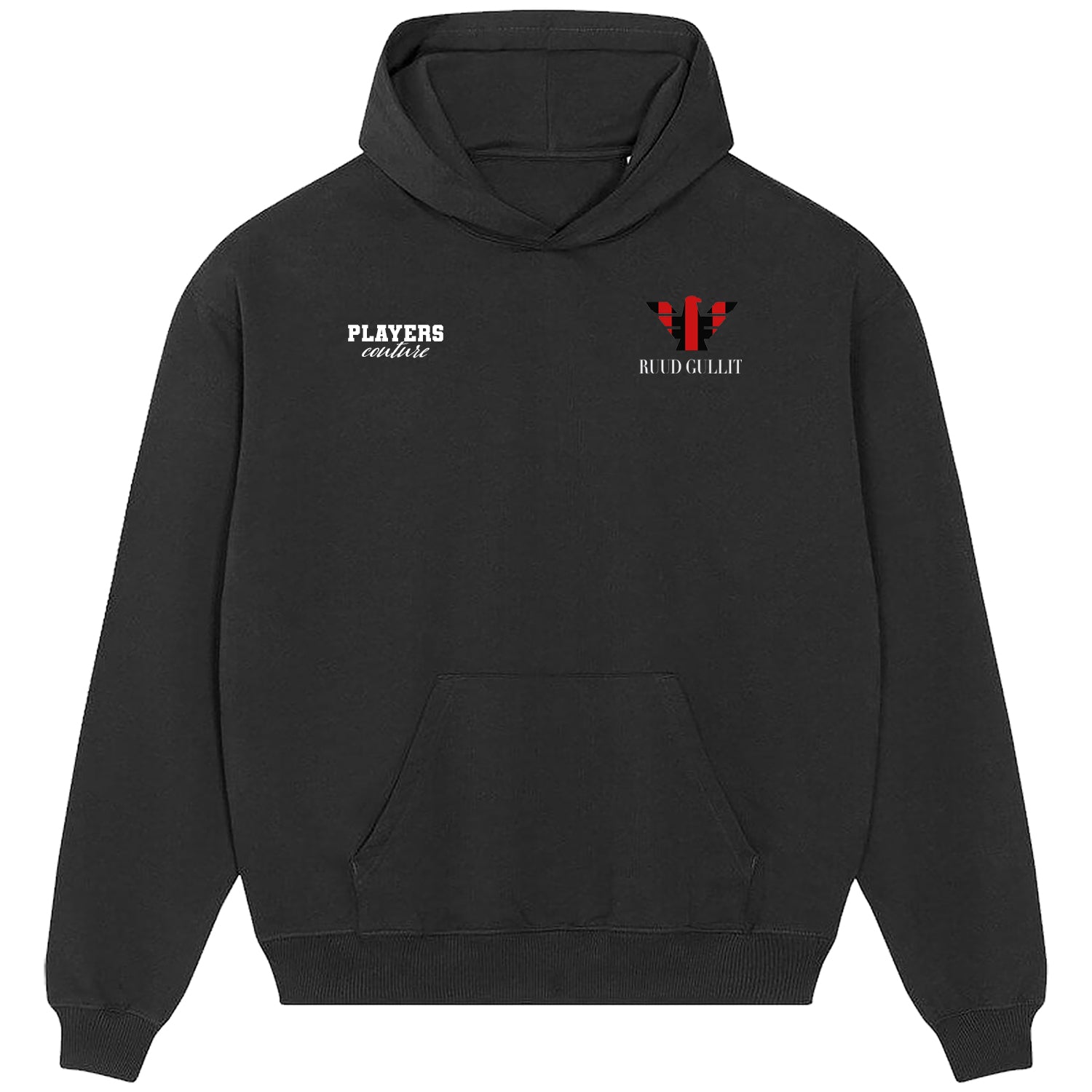 Ruud Gullit Milan Logo Players Couture Men's Casual Hoodie Black