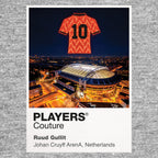 Ruud Gullit Netherlands Icons in Lights Frame artwork in grey